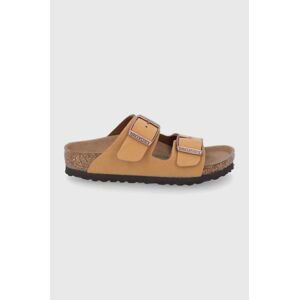 Detské šľapky Birkenstock hnedá farba