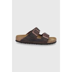 Kožené šľapky Birkenstock Arizona 452763-Oil.hab, dámske, hnedá farba