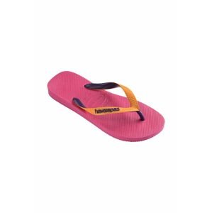 Žabky Havaianas Top Mix dámske, ružová farba, na plochom podpätku