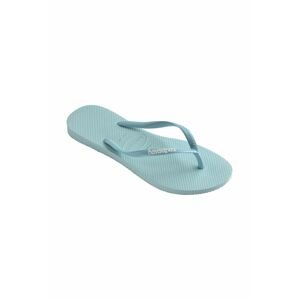 Žabky Havaianas Slim Logo dámske, na plochom podpätku