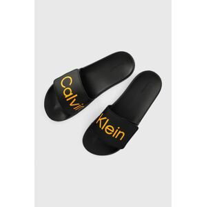Šľapky Calvin Klein pánske, čierna farba