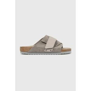 Semišové šľapky Birkenstock Kyoto pánske, šedá farba