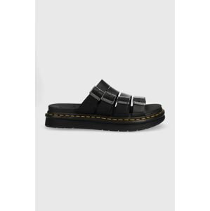 Kožené šľapky Dr. Martens DM27398001.Tate-Black.Bran, pánske, čierna farba