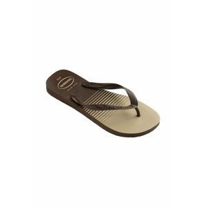 Žabky Havaianas Top Basic pánske, hnedá farba