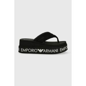 Žabky Emporio Armani Underwear čierna farba