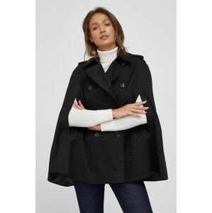 Kabát Lauren Ralph Lauren dámsky, čierna farba, prechodný,