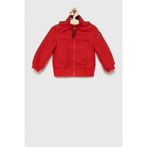 Detská bunda Tommy Hilfiger červená farba,
