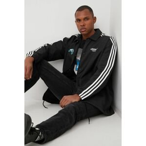 Bunda adidas Originals HF4895 pánska, čierna farba, prechodná,