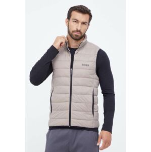 Vesta BOSS BOSS ATHLEISURE pánska, béžová farba, prechodná