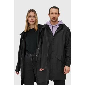 Bunda Rains Long Jacket 12020.01-Black, čierna farba, prechodná