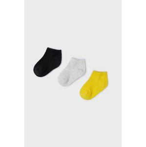 Detské ponožky Mayoral (3-pak) žltá farba