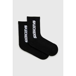 Detské ponožky Skechers (2-pak) čierna farba