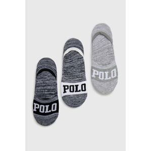 Ponožky Polo Ralph Lauren (3-pak) dámske, čierna farba