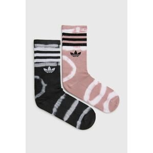 Ponožky adidas Originals (2-pak) HC3454-MAGM/CRBN, dámske, ružová farba