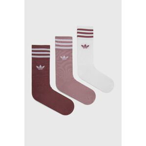 Ponožky adidas Originals (3-pack) HC9560 ružová farba
