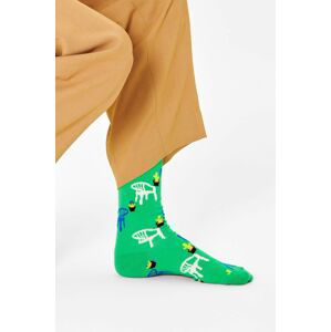 Ponožky Happy Socks dámske, zelená farba