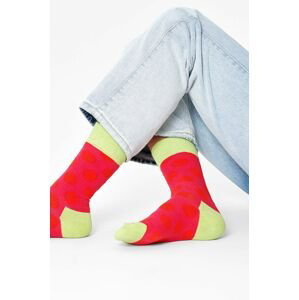 Ponožky Happy Socks dámske, červená farba