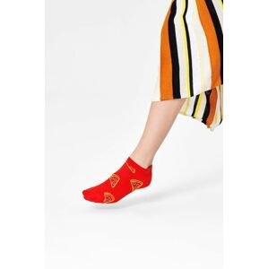 Členkové ponožky Happy Socks dámske, červená farba
