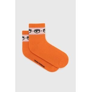 Ponožky Chiara Ferragni dámske, oranžová farba