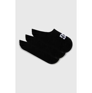 Členkové ponožky Dc (3-pak) dámske, čierna farba