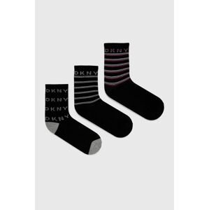 Ponožky Dkny dámske, čierna farba
