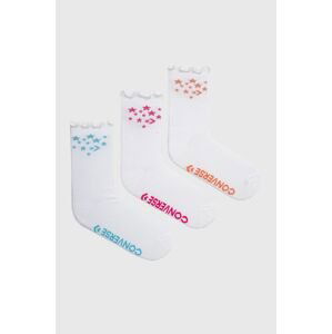 Ponožky Converse dámske, biela farba