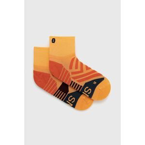 Ponožky On-running dámske, oranžová farba