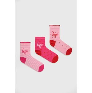 Detské ponožky Hype (3-pak) fialová farba