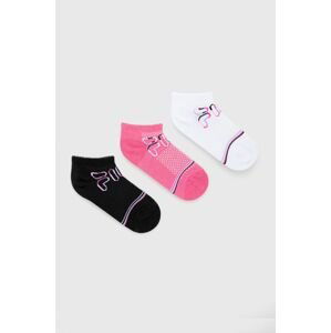 Detské ponožky Fila (3-pak) ružová farba