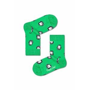 Detské ponožky Happy Socks zelená farba