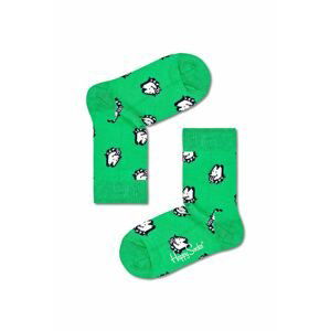 Detské ponožky Happy Socks zelená farba