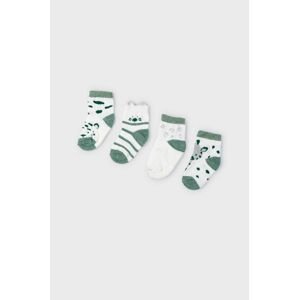 Detské ponožky Mayoral Newborn 4-pak zelená farba