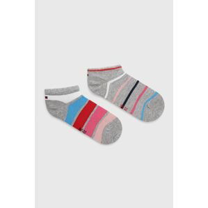 Detské ponožky Tommy Hilfiger šedá farba