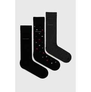 Ponožky Boss pánske, čierna farba