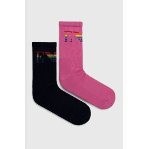 Ponožky Emporio Armani Underwear pánske, tmavomodrá farba