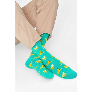 Ponožky Happy Socks pánske, tyrkysová farba