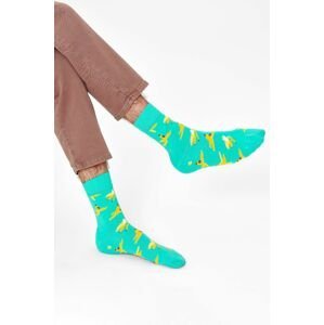 Ponožky Happy Socks pánske, tyrkysová farba