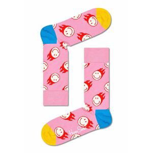 Ponožky Happy Socks pánske, ružová farba