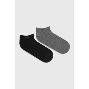Ponožky BOSS (2-pak) pánske, šedá farba