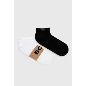 Ponožky BOSS (2-pak) pánske, béžová farba