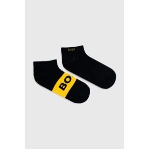Ponožky BOSS (2-pak) pánske, čierna farba