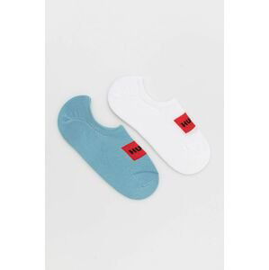 Ponožky HUGO (2-pak) pánske, modrá farba