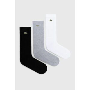 Ponožky Lacoste pánske, biela farba