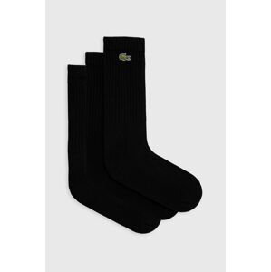Ponožky Lacoste pánske, čierna farba