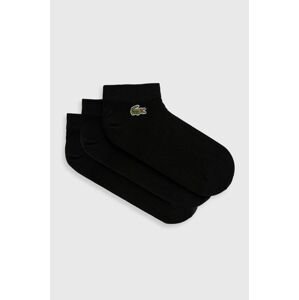 Ponožky Lacoste (3-pak) RA4183-5KC, pánske, čierna farba