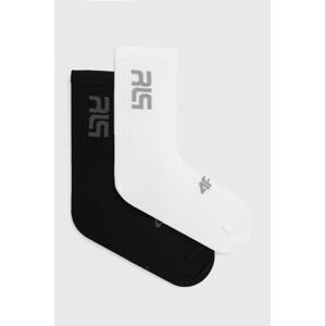 Ponožky 4F 4f X Rl9 (2-pak) pánske, čierna farba