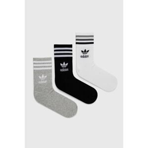 Ponožky adidas Originals (3-pack) HC9554 biela farba