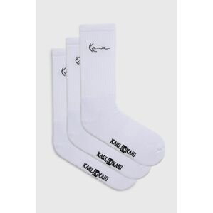 Ponožky Karl Kani (3-pak) biela farba