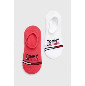 Ponožky Tommy Jeans 2-pak béžová farba