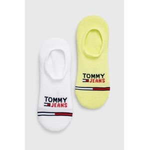 Ponožky Tommy Jeans 2-pak béžová farba